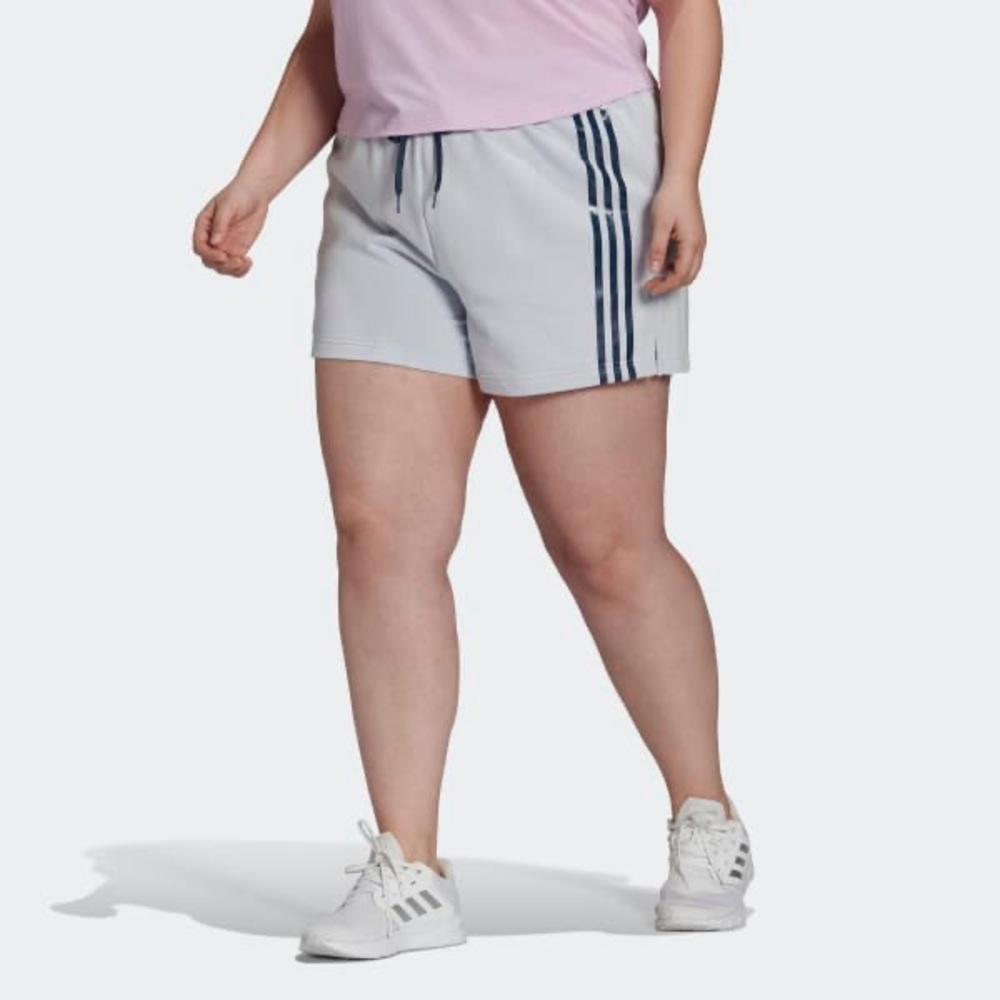 ADIDAS X ZOE SALDANA AEROREADY SHORTS PLUS SIZE 4X Blue NEW